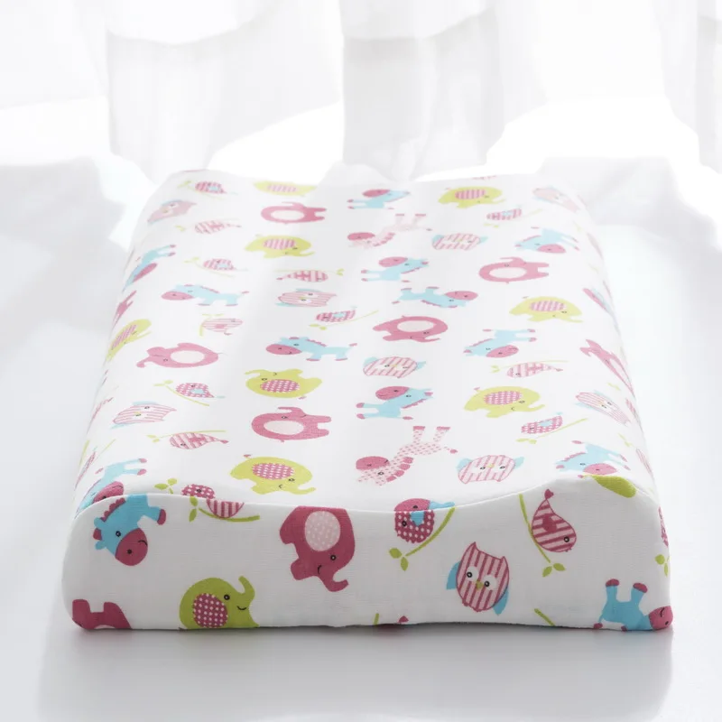 Латексная детская подушка для постельных принадлежностей мягкая шеи с рисунком