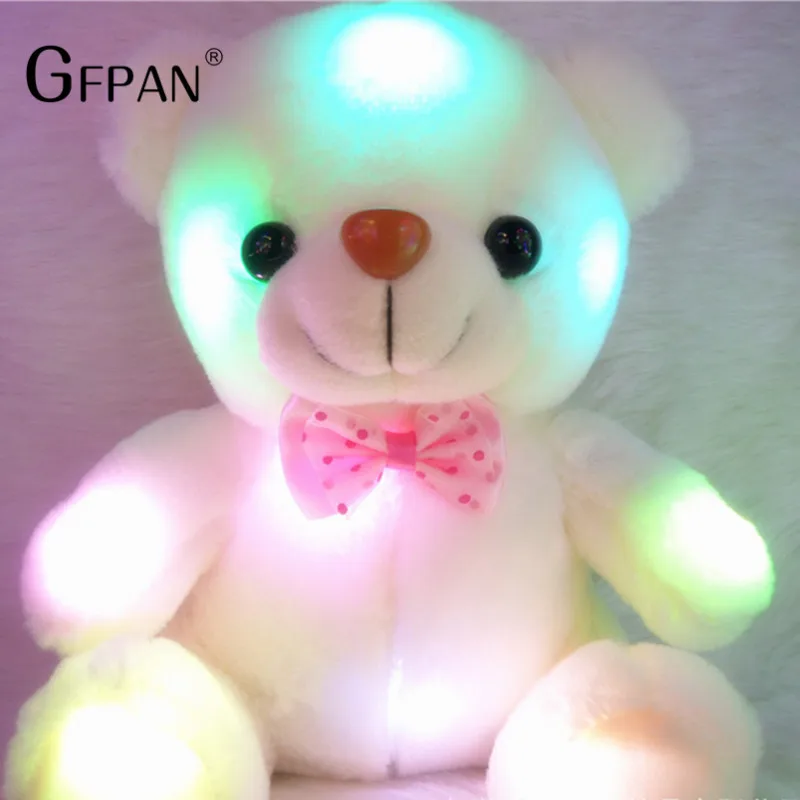GFPAN 1 шт. 25 см светящийся плюшевый мишка игрушки блестящая кукла с животными милый