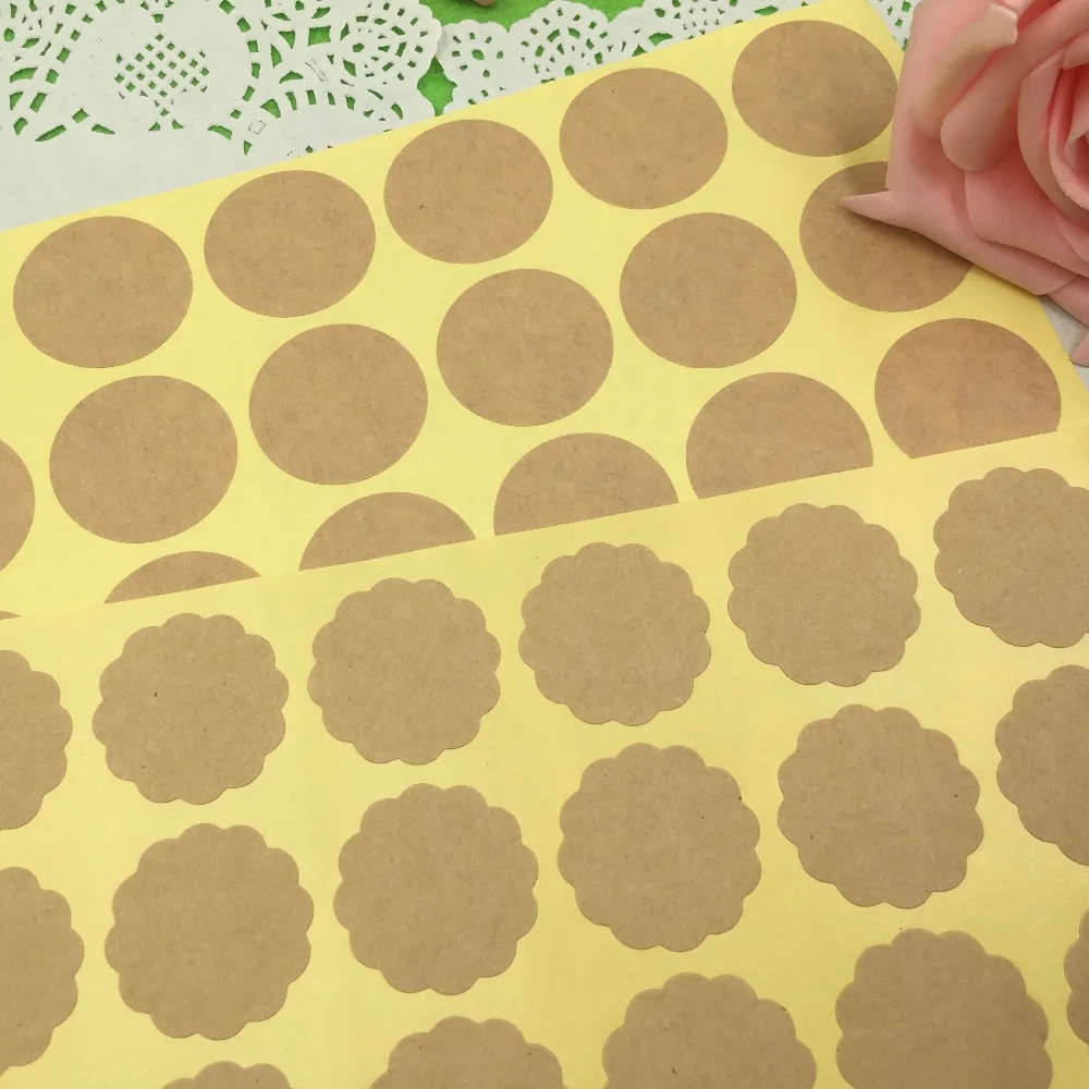 1200 шт./лот 30 мм круглая крафт бумага этикетки наклейки для рукоделия переводки