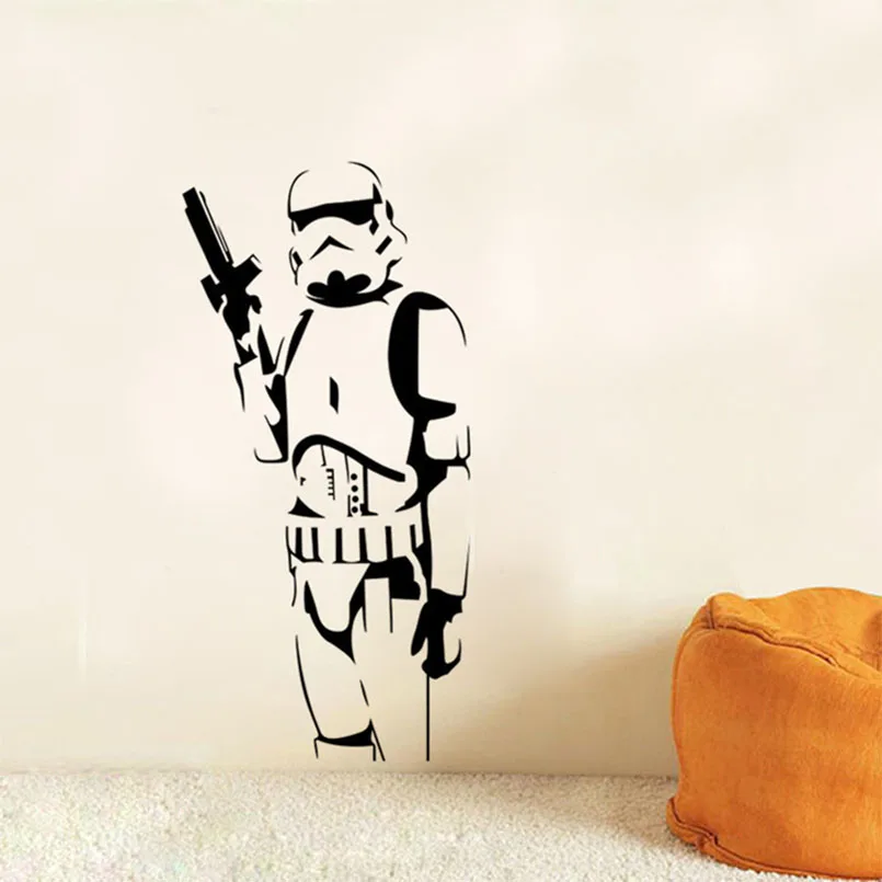 Классический Stormtrooper стены Стикеры Звездные войны Виниловая Наклейка Искусство