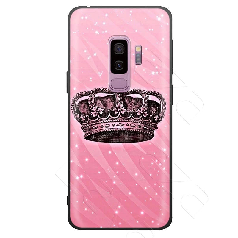 Чехол с короной для принцессы лавазы Samsung Galaxy S6 S7 Edge J6 S8 S9 S10 Plus A3 A5 A6 A7 A8 A9 Note 8 9 |