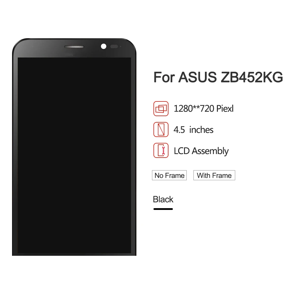 Для Asus Zenfone GO ZB452KG экран для X014D LCD Экран 4 5 полный сенсорный дигитайзер стекло в