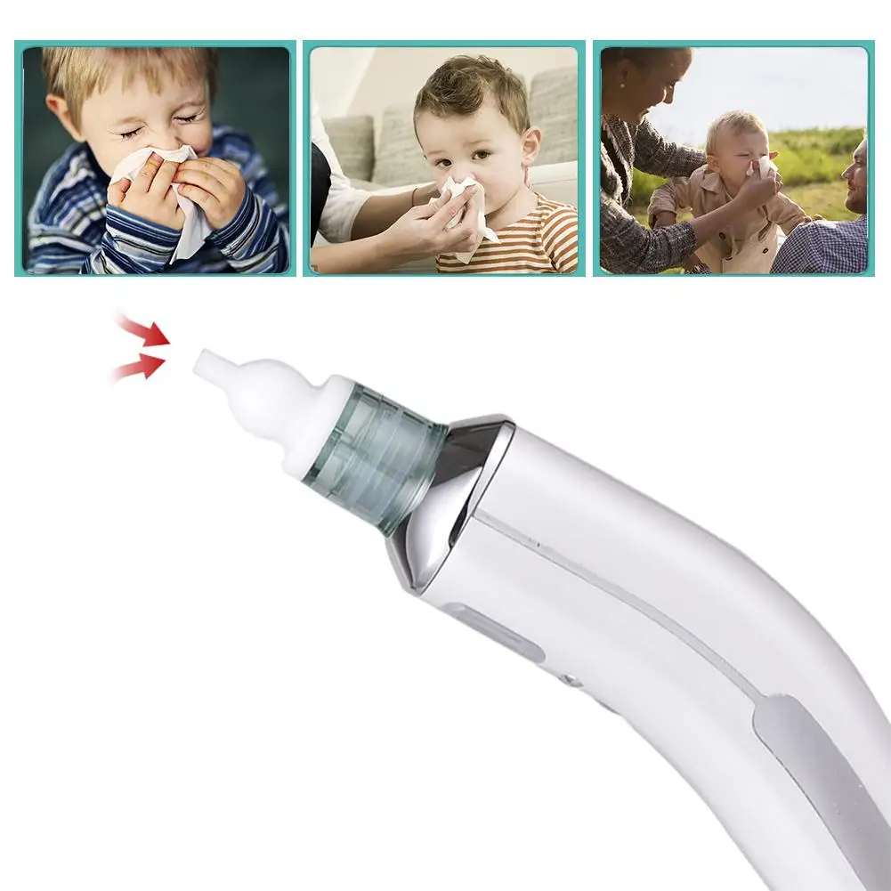 

Baby Nasal Aspirator Brand USB Charging Electric Safe Hygienic Nose Cleaner With 4pcs Nose Tips For 0-2 Years Baby Care