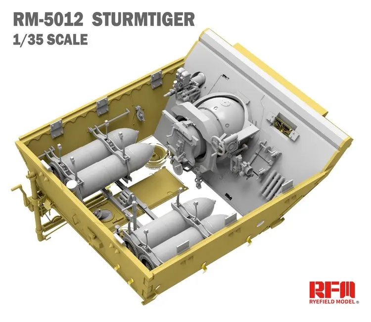 Rye модель поля RFM RM-5012 1/35 Sturmtiger RM61 L/5,4/38 см w/Полный Интерьер-весы модельный комплект