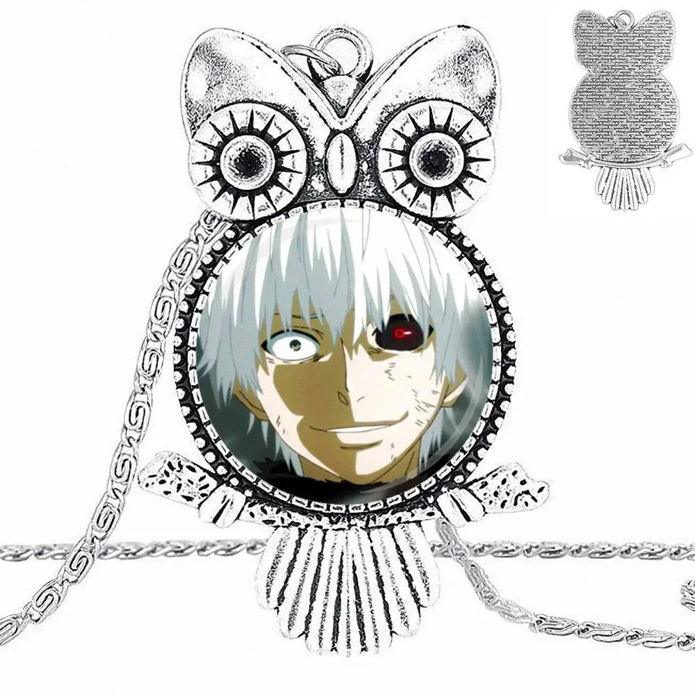 EJ Glaze с надписью Tokyo Ghoul для косплея канеки кэна бронзовый Цвет Стекло кабошон Сова