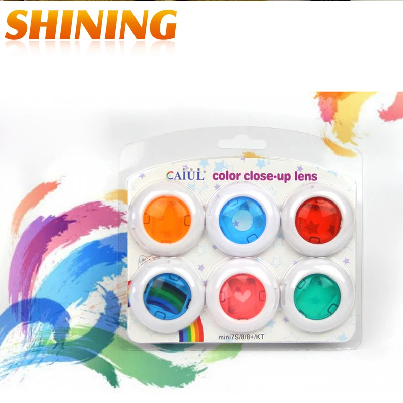 6 в 1 Красочные фильтр Magic объектива набор круглый квадратный форме сердца для ЖК