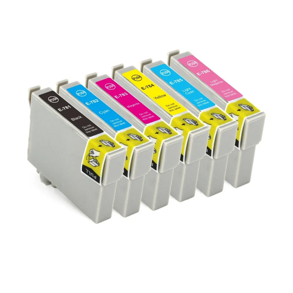 

Картридж для принтера Epson Stylus Photo R260 R280 R380 RX580 RX680 Artisan 50, 6 шт.