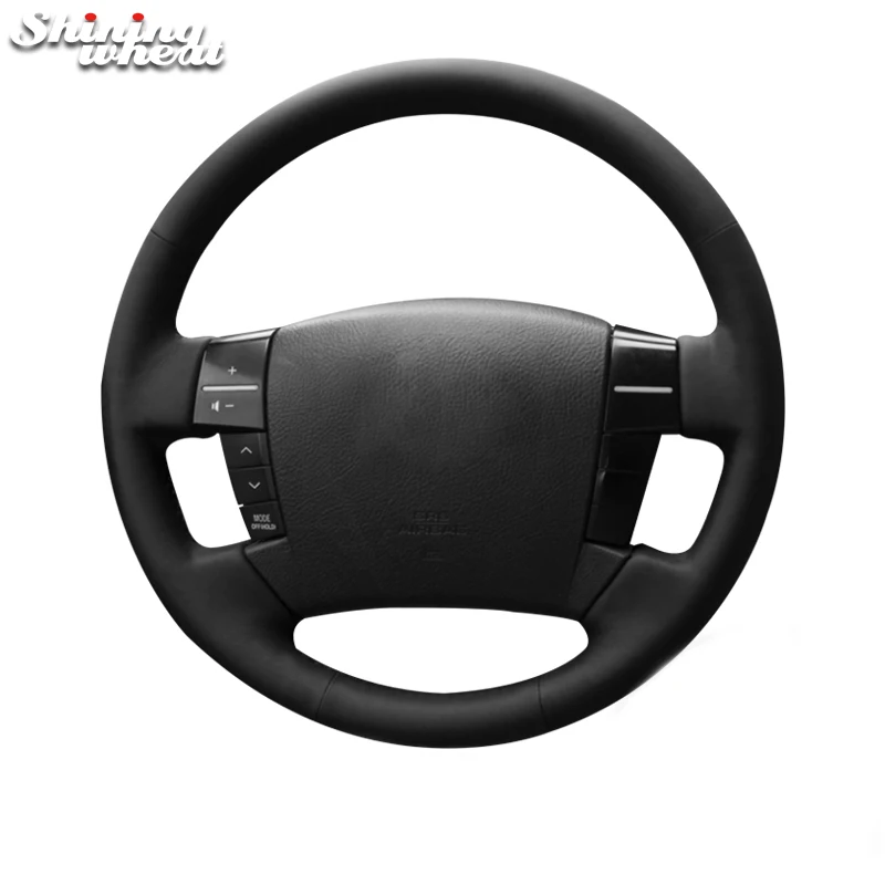 Блестящая зернистая натуральная кожа для старого Toyota MARK X REIZ|car steering wheel cover|steering