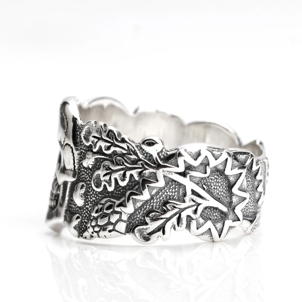 925 пробы Серебряное мужское кольцо с черепом для прогулок Зло Серебряный