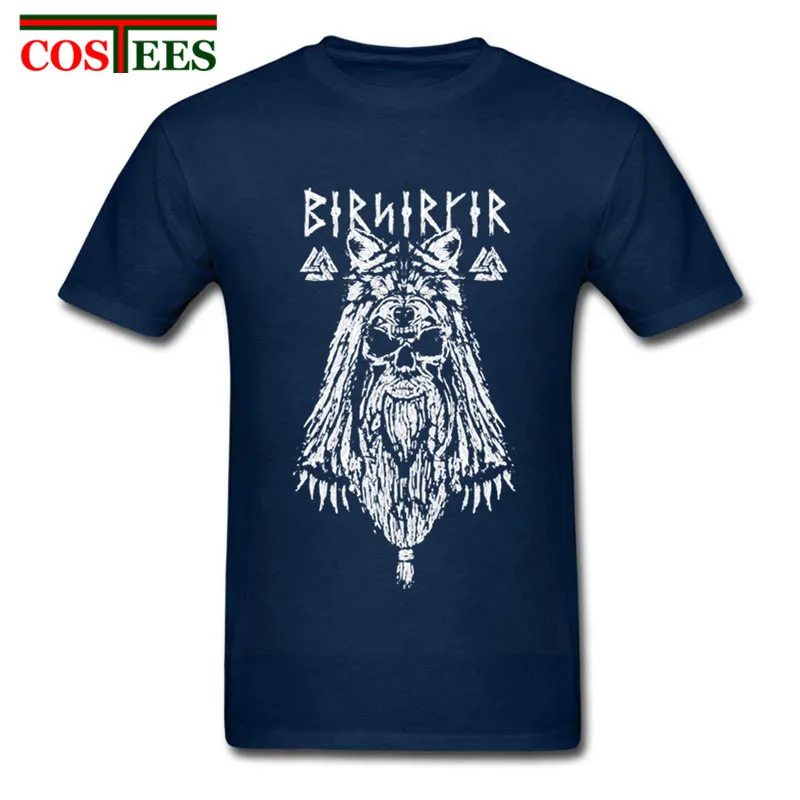 Винтажная Футболка Viking Berserker мужские футболки из чистого хлопка Викинги с