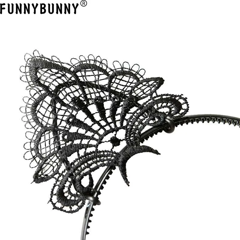 FUNNYBUNNY сексуальный кружевной кот животное ухо оголовье котенок Хэллоуин лента