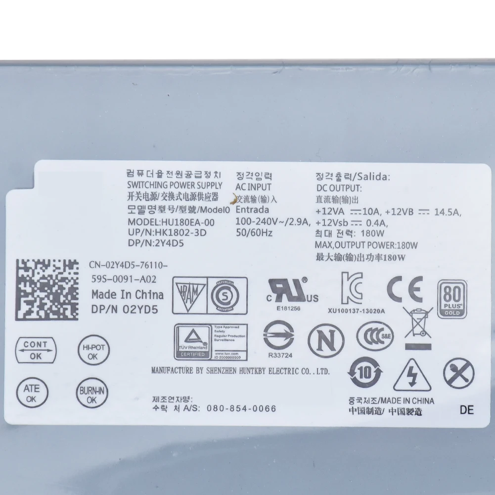 Для DELL optiplex 3030 3048 Питание HU180EA 00 DPS 180AB 14A D180EA 180W|Блоки питания для компьютеров| |