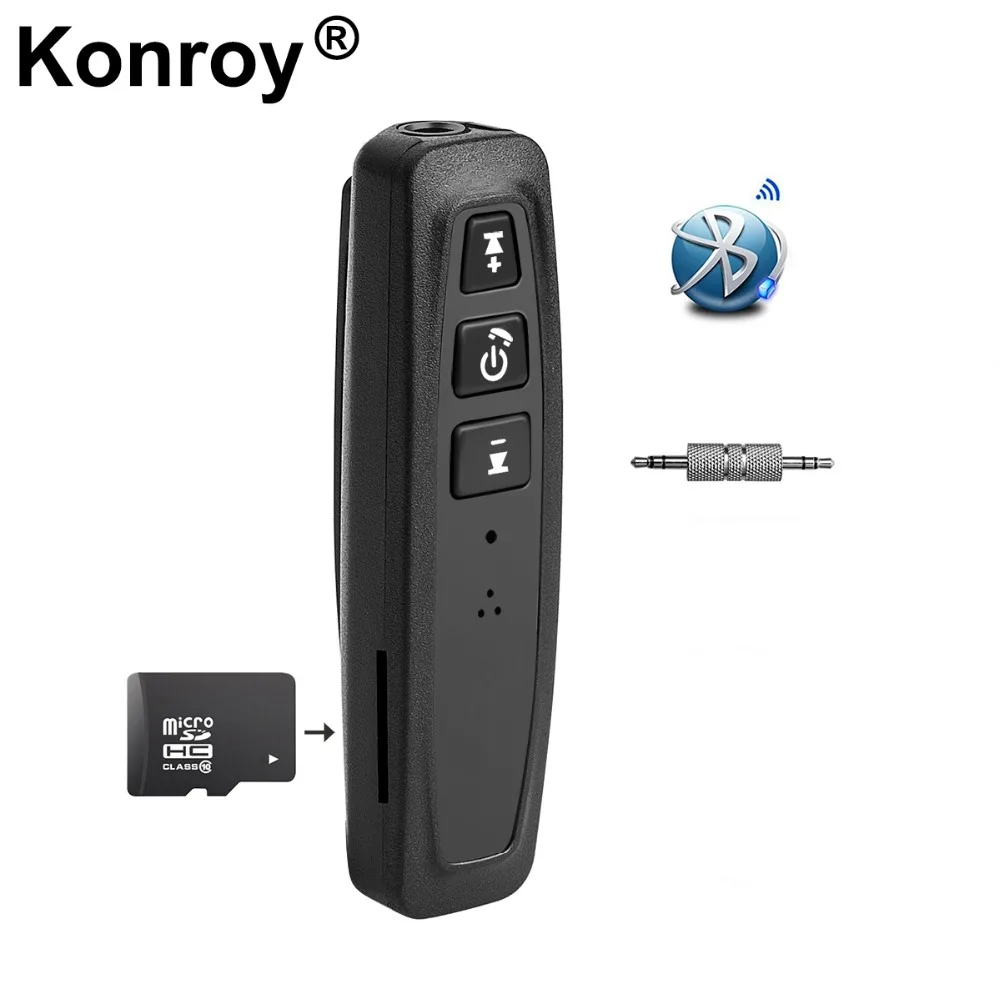 Konroy Bluetooth 4 0 адаптер 3 в 1 USB приемник 5 мм аудио разъем TF кардридер микрофон