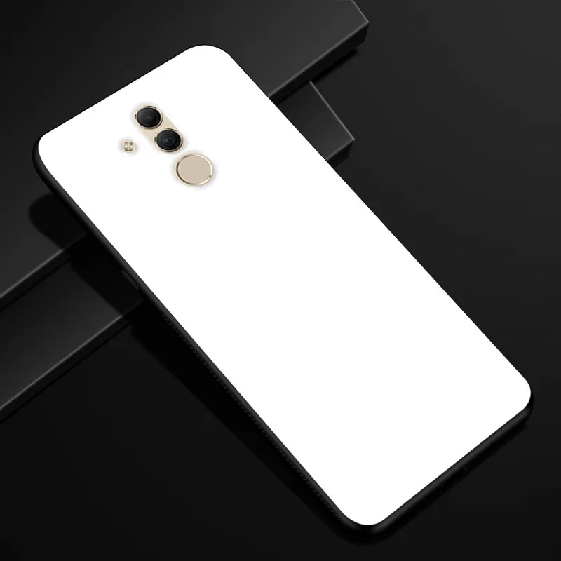 03 Для huawei mate 20 lite чехол Чехол из закаленного стекла для телефона черный ТПУ бампер чехол для huawei mate 20 lite стеклянная крышка mate 20 lite - Цвет: 03