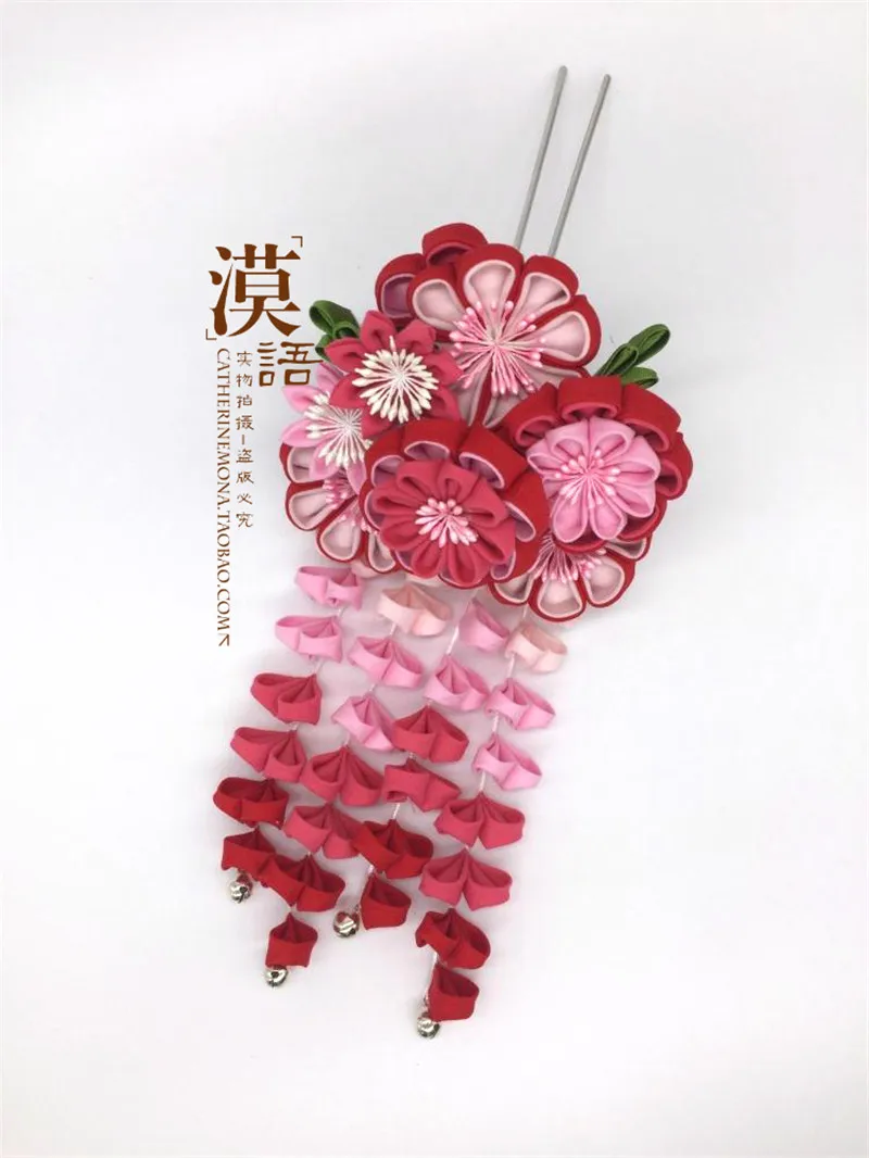 Заколка для волос ручной работы из хлопчатобумажной ткани заколки в японском