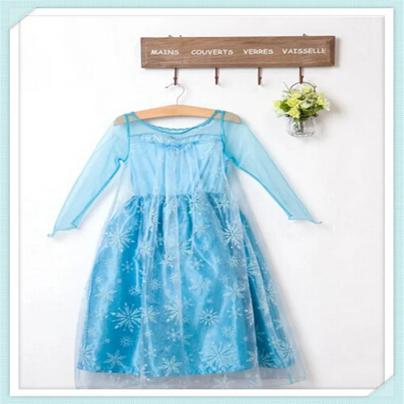 5pcs/lot+Free Hot Selling New Style Girls fashion Dress Elsa Anna beautiful Fashion princess Children's Cloting | Тематическая