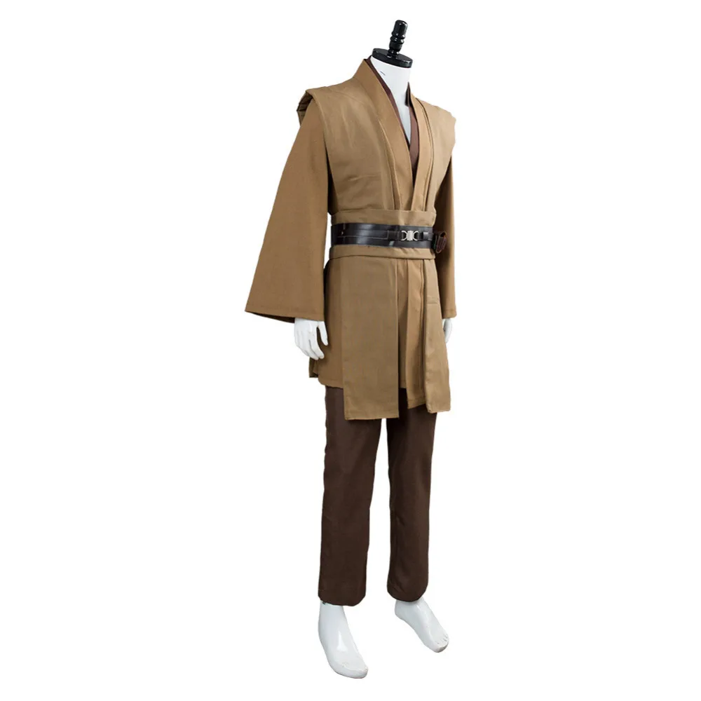 Туника джедая Star Kenobi костюм для косплея коричневая версия Карнавальная Униформа