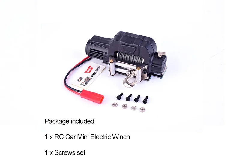 Мини электрическая лебедка переднего и заднего бампера JST Plug для 1:10 RC Car JEEP Axial SCX10