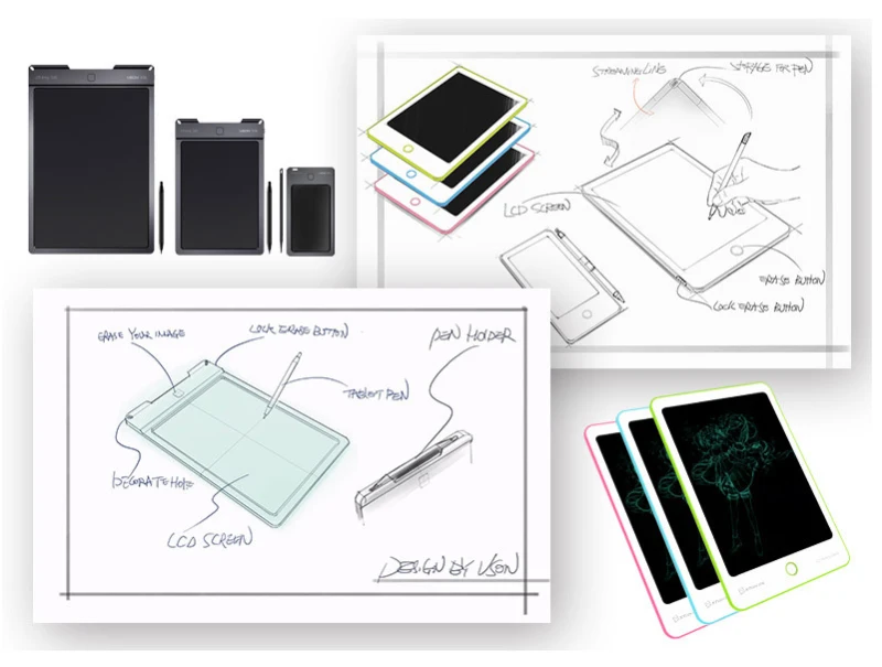 5-дюймовый ЖК-цифровой планшет для рисования и письма блокноты рукописного