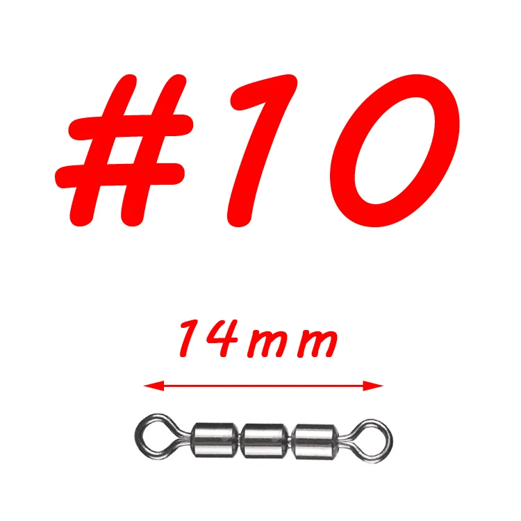 1 bag Size 2l0 Bimoo 10 шт./пакет Treble прокатки поворотный 3 секции прокатки Вертлюги рыболовные снасти аксессуары Медь фальсификации Вертлюги#6#7#8#10 - Цвет: 1 bag Size 2l0