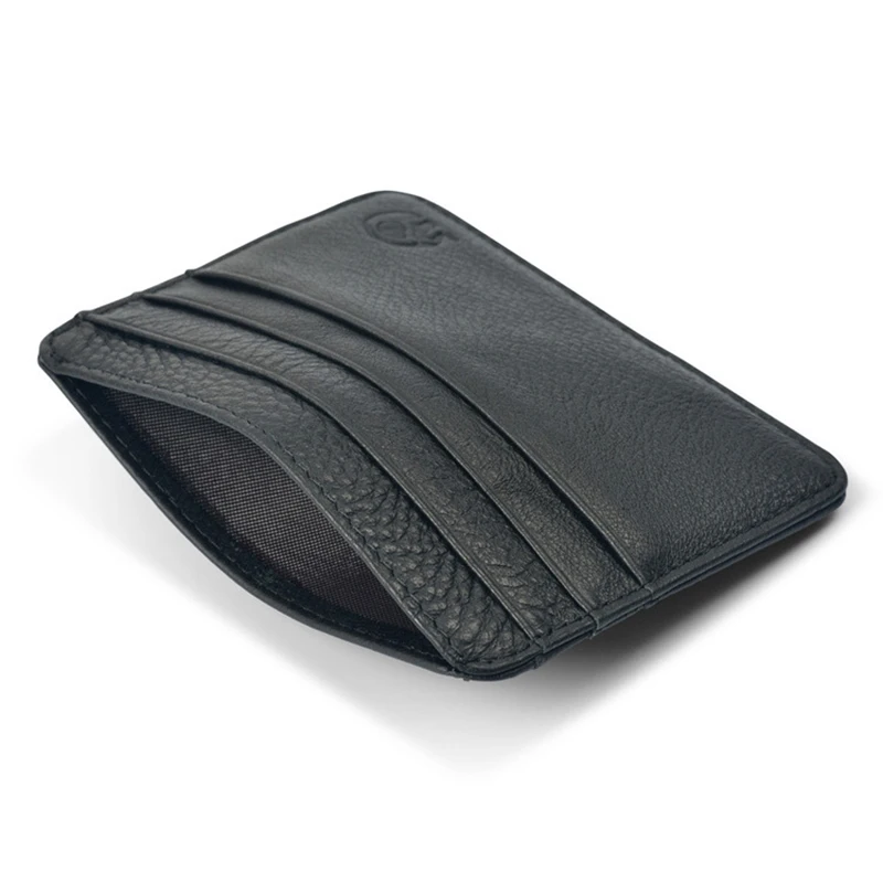 Мода 100% из натуральной кожи на тонком Банк Кредит Card Case Mini Wallet Для мужчин шины