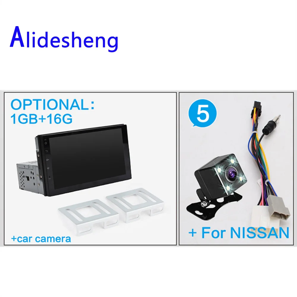 For Nissan Withcamer 1din универсальный Android 7,1 автомобильный DVD мультимедийный плеер gps стерео радио аудио плеер для Toyota hyundai Nissan VW Suzuki - Цвет: For Nissan Withcamer