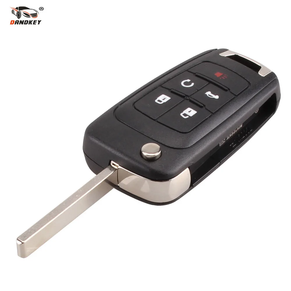 DANDKEY 5B Remote Folding Car Key Shell Entry Fob Case Cover For Chevrolet Camaro/Cruze/Equinox/Impala/Malibu/Sonic | Автомобили и