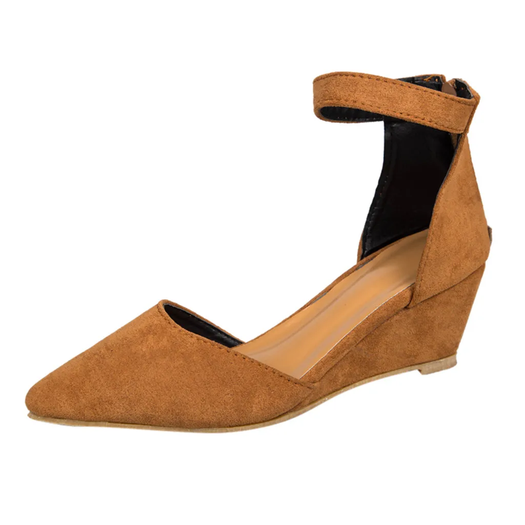 Сандалии SAGACE женские на танкетке модные повседневные босоножки с острым носком