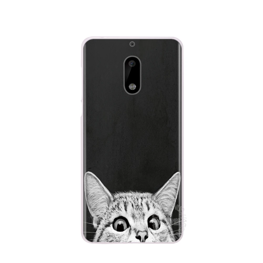 HAMEINUO Кошка Китти зеленые глаза милые животные ПЭТ чехол для телефона Nokia 9 8 7 6 5 3