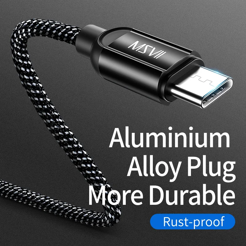 Msvii usb type C кабель для быстрой зарядки c 3 0 передачи данных зарядное устройство