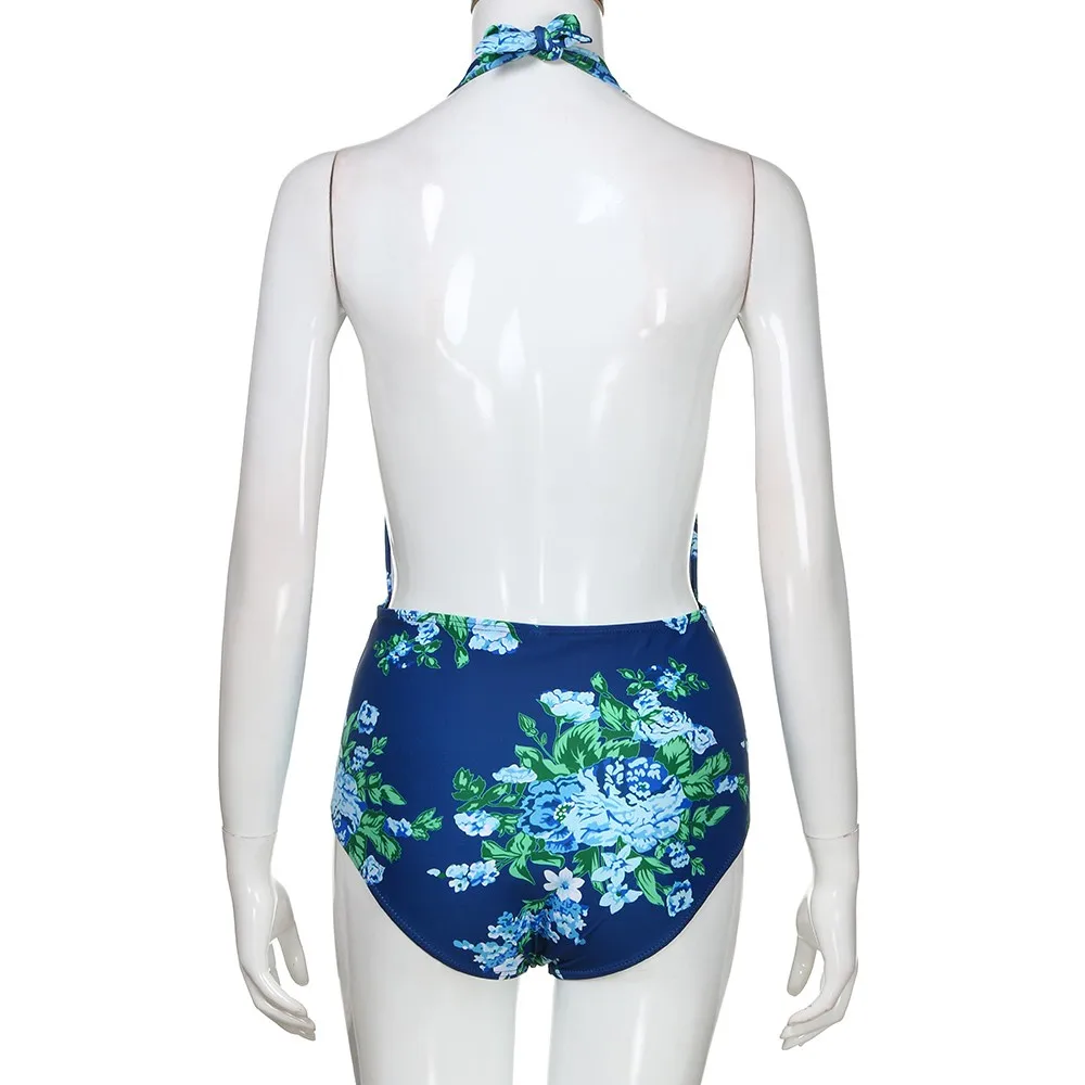 Сексуальный женский слитный купальник с открытой спиной и высокой талией maillot de