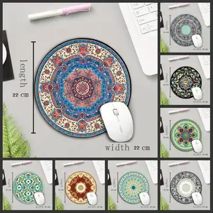 Круглый резиновый коврик для мыши XGZ с новым узором 22x22 см, коврик для офиса, Настольный коврик, персидский ковер, коврик для мыши, игровые коврики для игроков