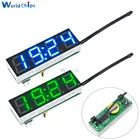 Цифровые часы 3 в 1 DS3231SN, модуль температурного напряжения сделай сам, таймер, термометр, вольтметр, постоянный ток 5-30 в, синийзеленый светодиодный дисплей