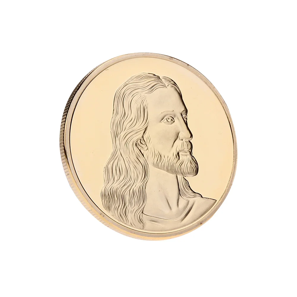 1 шт. позолоченная памятная монета с изображением последней ужина домашняя