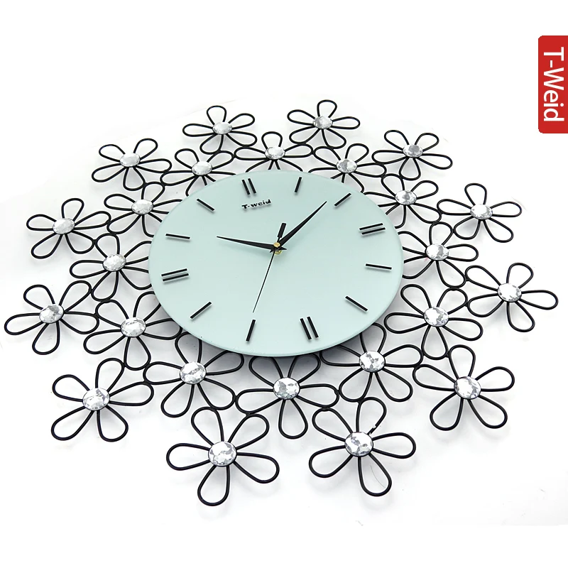 Деревянные тихие настенные часы с аркой гамаком индивидуальные tieyi со стразами