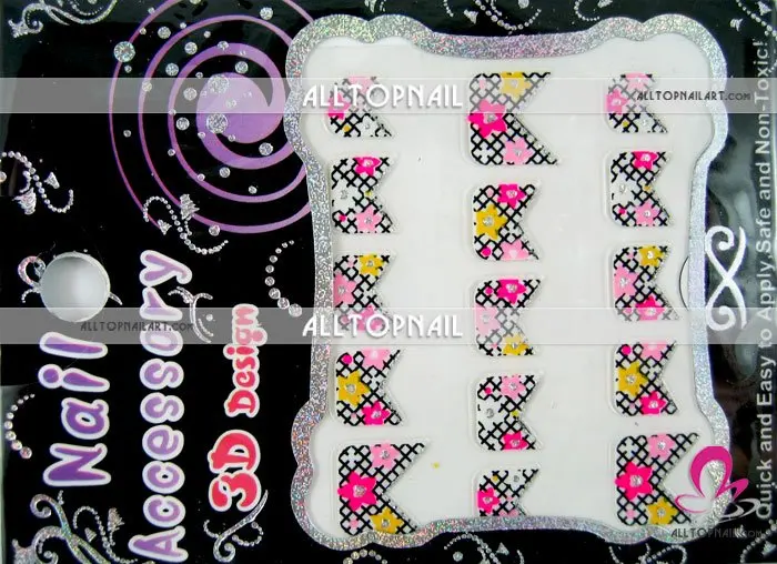 Стикеры 3D на ногти Nail Art 28 шт Профессиональная Смешанная фотография|french nail sticker|3d