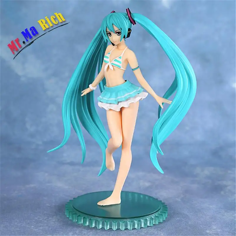 Аниме Хацунэ Мику фигурка Мегурине лука купальник для купания Ver. ПВХ