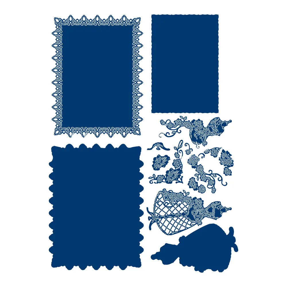

So Chic Lace Rectangle Frame Metal Cutting Dies Stencils for DIY Scrapbooking Photo Album Decorative Embossing Craft Die Cut