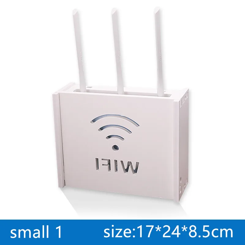 small 1 Экологичная деревянная пластиковая доска беспроводной Wi-Fi роутер коробка для хранения настенных подвесок стойка для хранения проводов, финишная стойка-Органайзер - Цвет: small 1