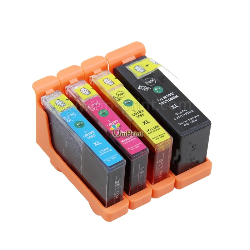 4PK 100XL чернильный картридж для LEXMARK 100 / 105 /108 S301/302/305/S405/409/ S505/S605/S308/S408/S508/S608/|ink cartridge|ink