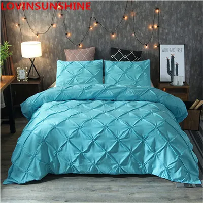 Blue LOVINSUNSHINE роскошный комплект постельного белья s пододеяльник 200/200 Комплект постельного белья королевского размера AB02 - Цвет: Blue