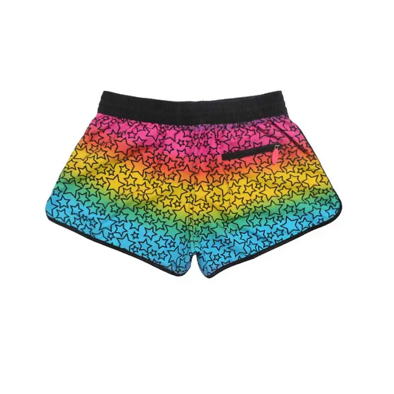 Женские шорты с высокой талией повседневные цветочным принтом пляжные в