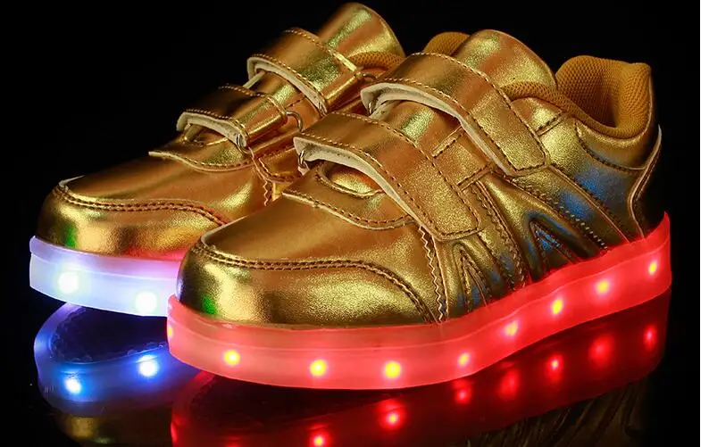 25-36 Size/ USB Charging Basket Led Children Shoes With Light Up Kids Casual Boys&Girls Luminous Sneakers Glowing Shoe enfant | Детская