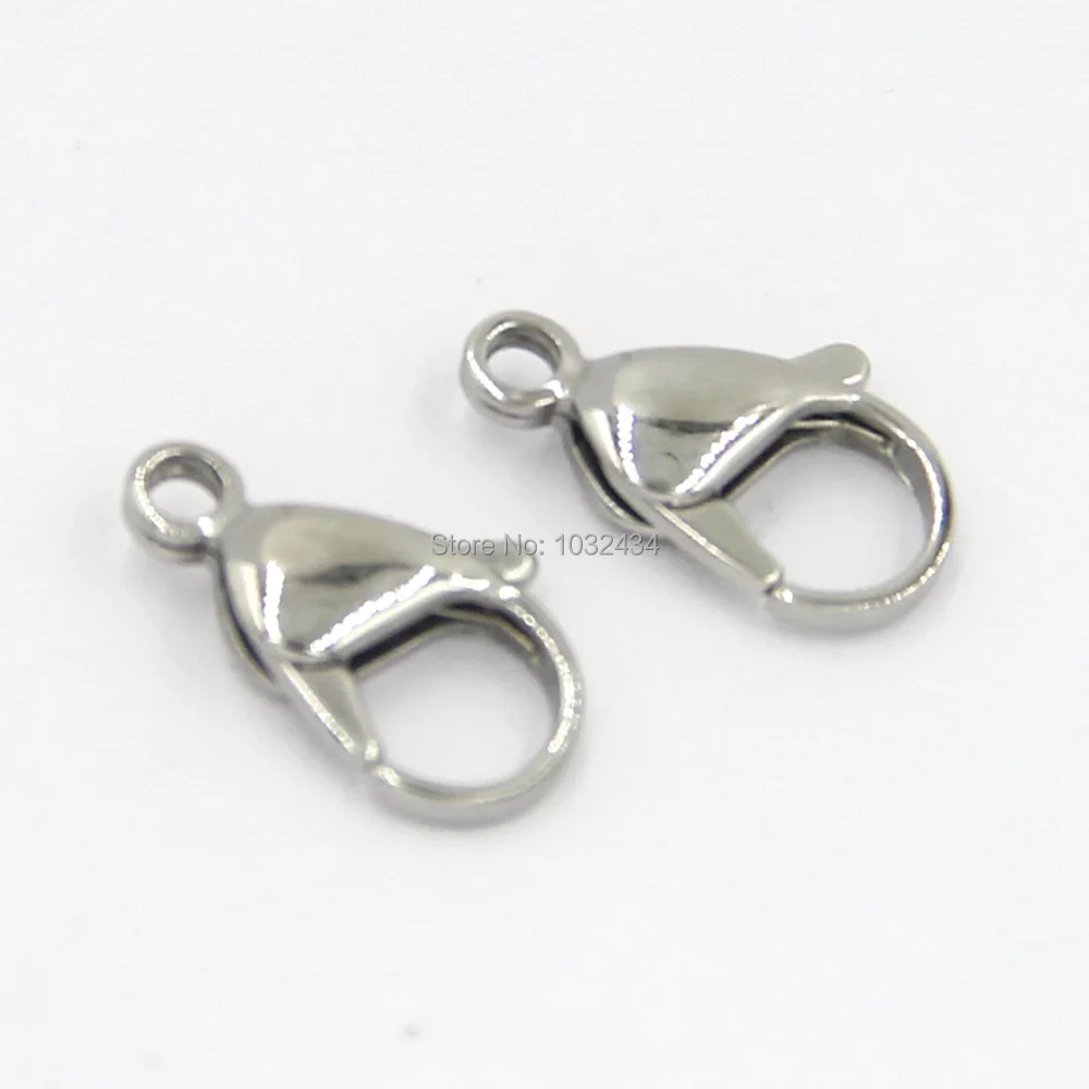 

200 Pcs/lot Stainless Steel Lobster Clasps Bracelets Necklace Pendant Connector Findings DIY Jewelry Accessories