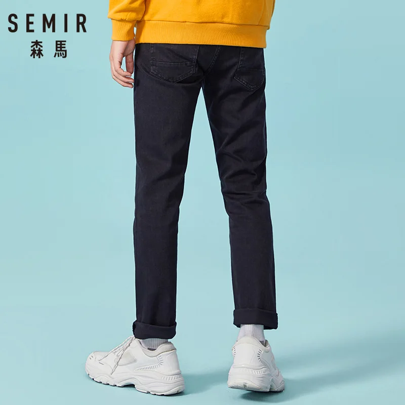 Джинсы SEMIR мужские зимние классические утепленные флисовые джинсы от известного