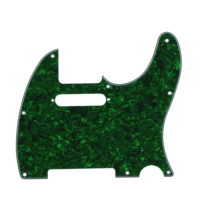 Green Pearl FLEOR 1 шт. электрогитара Tele Pickguard скретч пластина 8 отверстий w/звукосниматель с одинарной катушкой отверстие для США/Мексика Tele гитары аксессуары - Цвет: Green Pearl