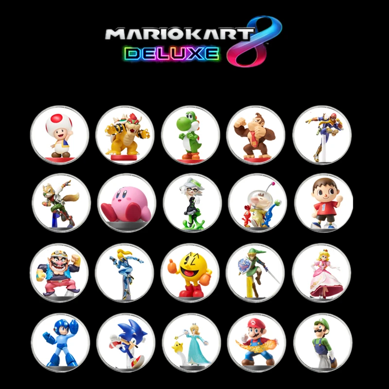 20Pcs Mario Kart 8 Полный набор 10 шт. Супер Марио Одиссея Amiibo NFC карты Коллекционная монета тег NS/переключатель Avaliable Zelda Splatoon Smash Bros Diablo - Цвет: 20Pcs Mario Kart 8