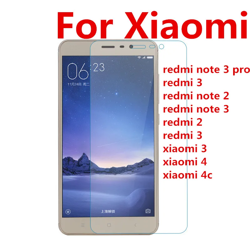 Ультратонкое закаленное стекло для Redmi2 3 защита экрана стеклянная пленка