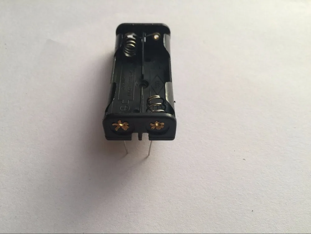 10 шт. пластиковый держатель для аккумулятора AAA 2X1.5V с чехлом на булавке черный
