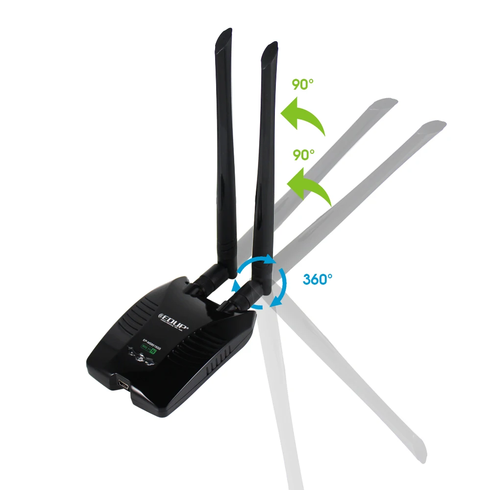 EDUP Ralink RT3070L Беспроводной usb wifi адаптер с высоким коэффициентом усиления 2* 5dBi антенны междугородние Wi-Fi приемник usb Ethernet адаптер для ПК